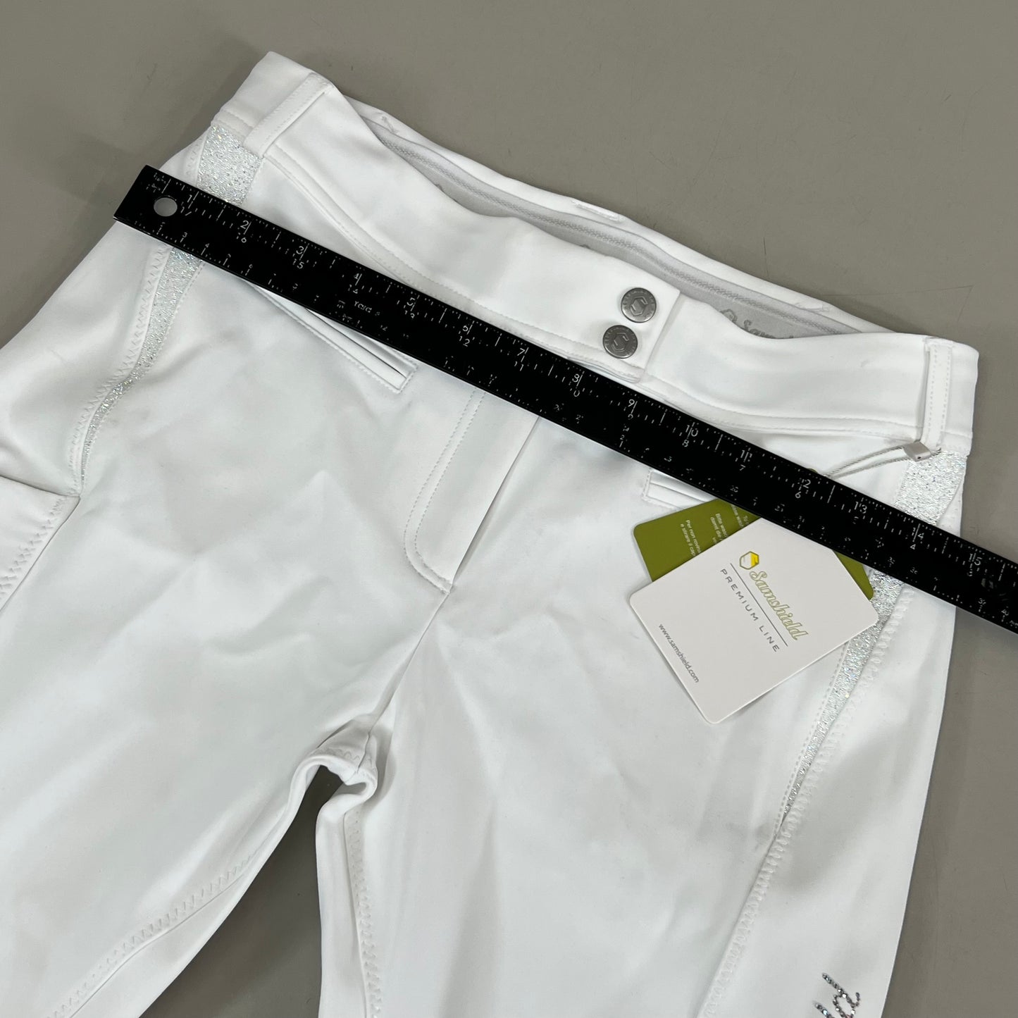 SAMSHIELD Omega Equestrian Pants Women's Sz US 26, UK 8, FR 36 White
