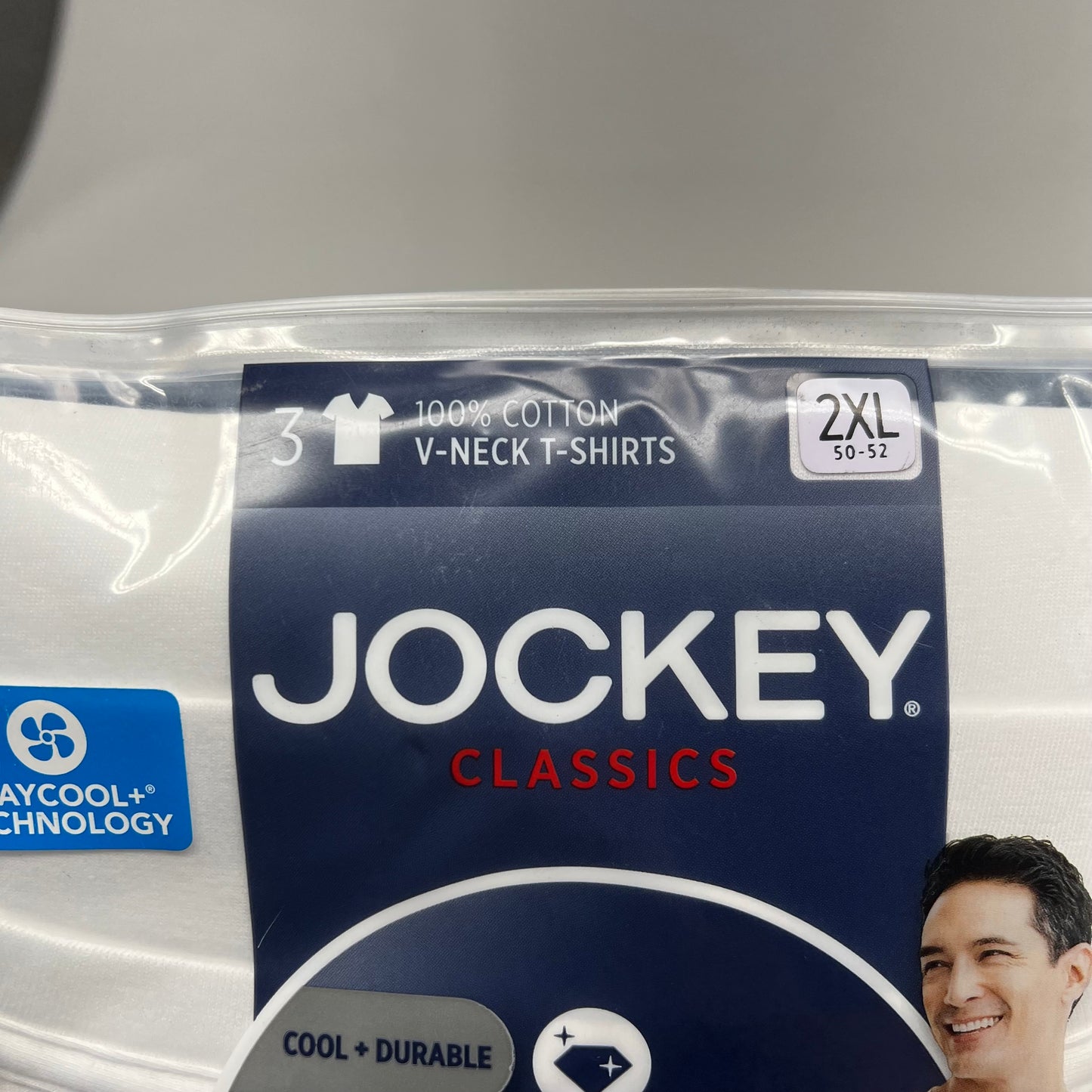 JOCKEY (2 PACK) Crew Neck T-Shirts 100% Cotton Men's Sz 2XL White 000980/100