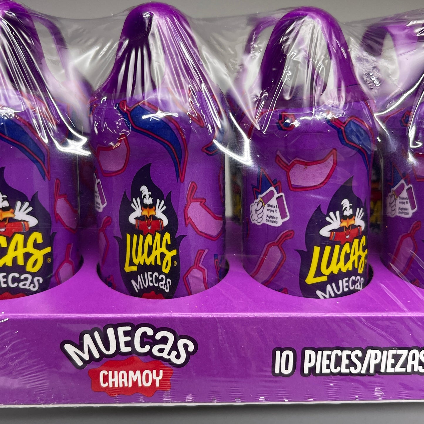 LUCAS 60-PACK! Muecas Chamoy Flavored Lollipop w/ Chili Powder BB 6/25 10256064