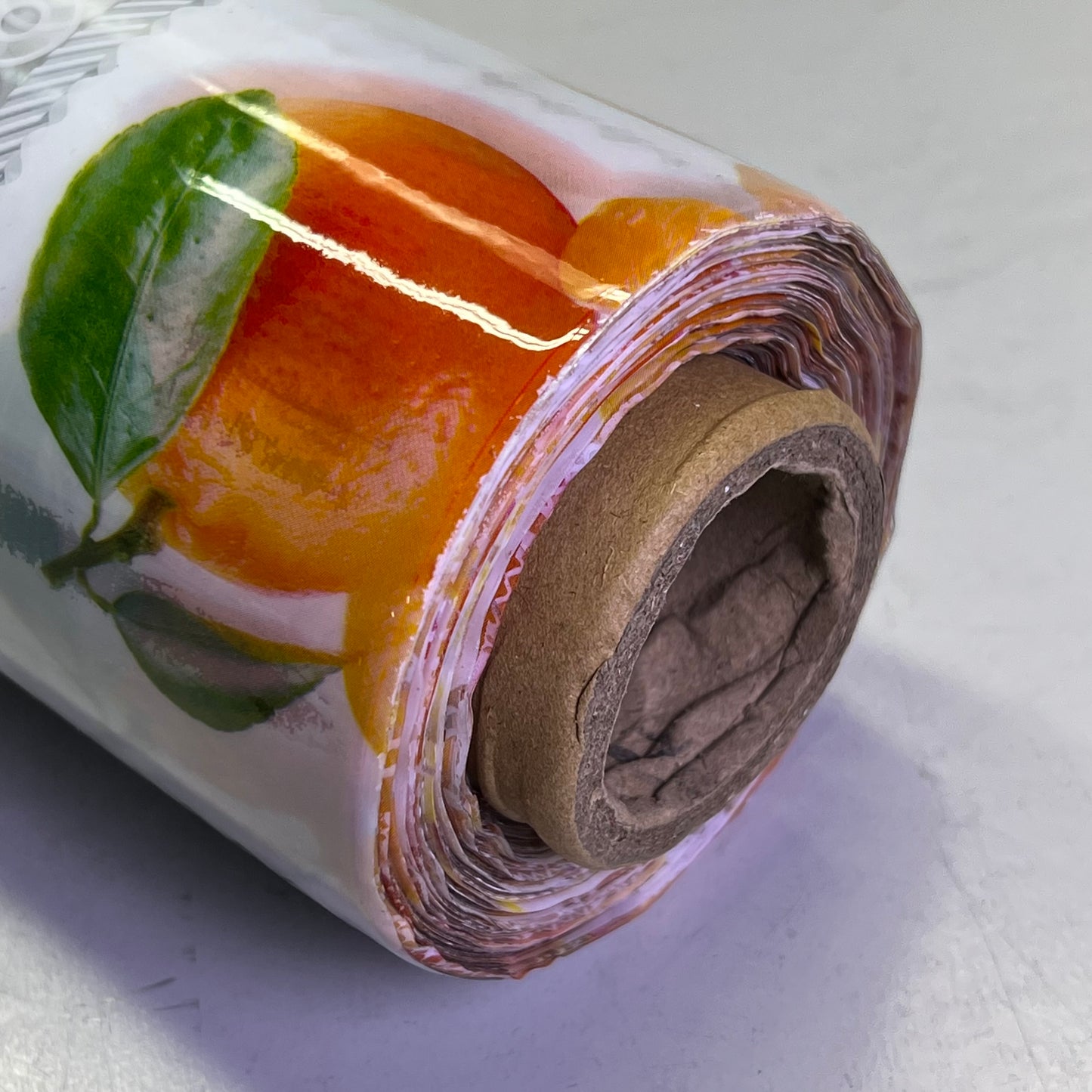 PVC Glossy Patchwork Faux Lace Floral Fruit Table Cloth 54"x60' Clear/Multicolor