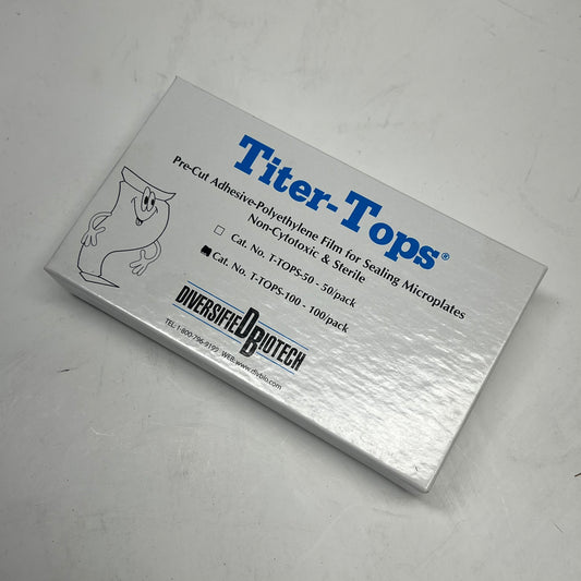DIVERSIFIED BIOTECH (100 PACK) Titer-tops Pre-cut Adhesive-polyethylene Film