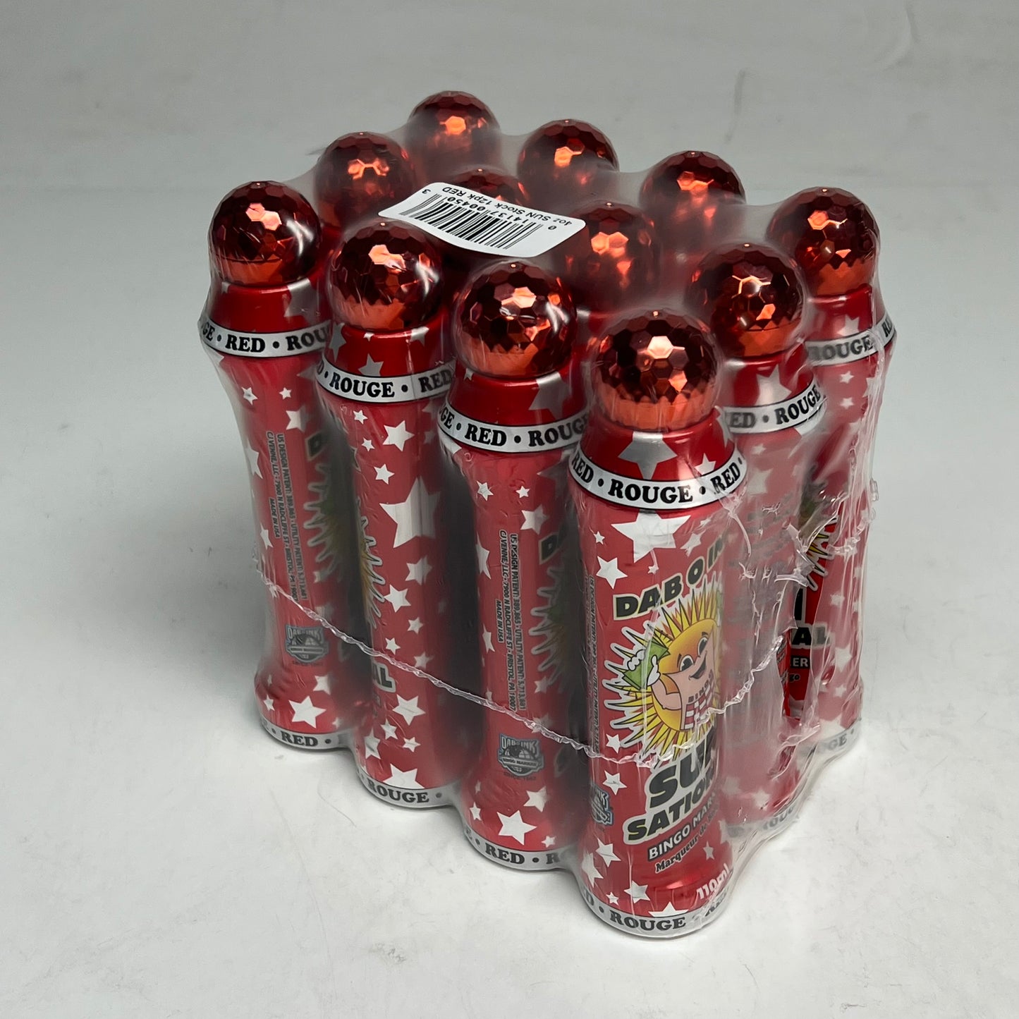 DAB O INK (12 PACK) Sun Sational Bingo Marker Bright Ink 110ml/4oz Red D26