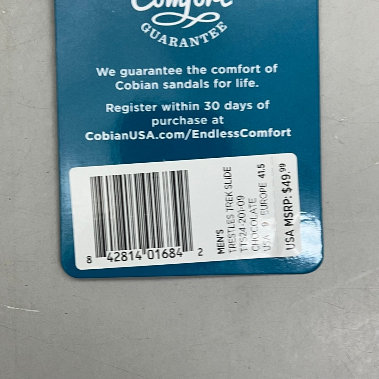 COBIAN Trestles Trek Slide EVA Top Sole Men's Sz 9, 41.5 Eu Chocolate TTS24-201-9