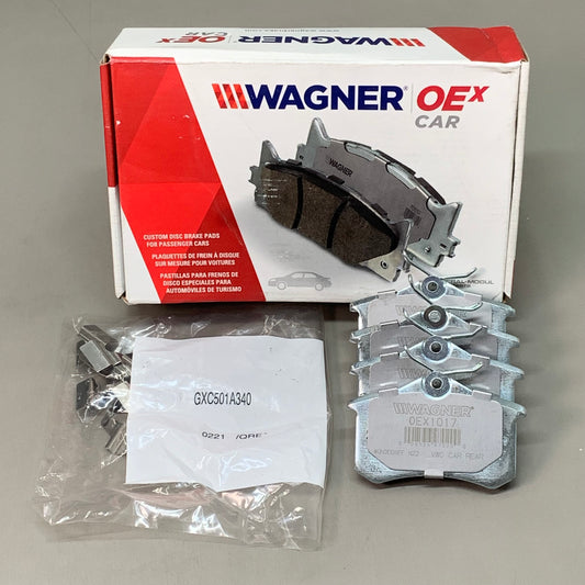 WAGNER OEx Premium Ceramic Disc Brake Pad Set 3 1/2" x 2 1/2" Grey OEX1017