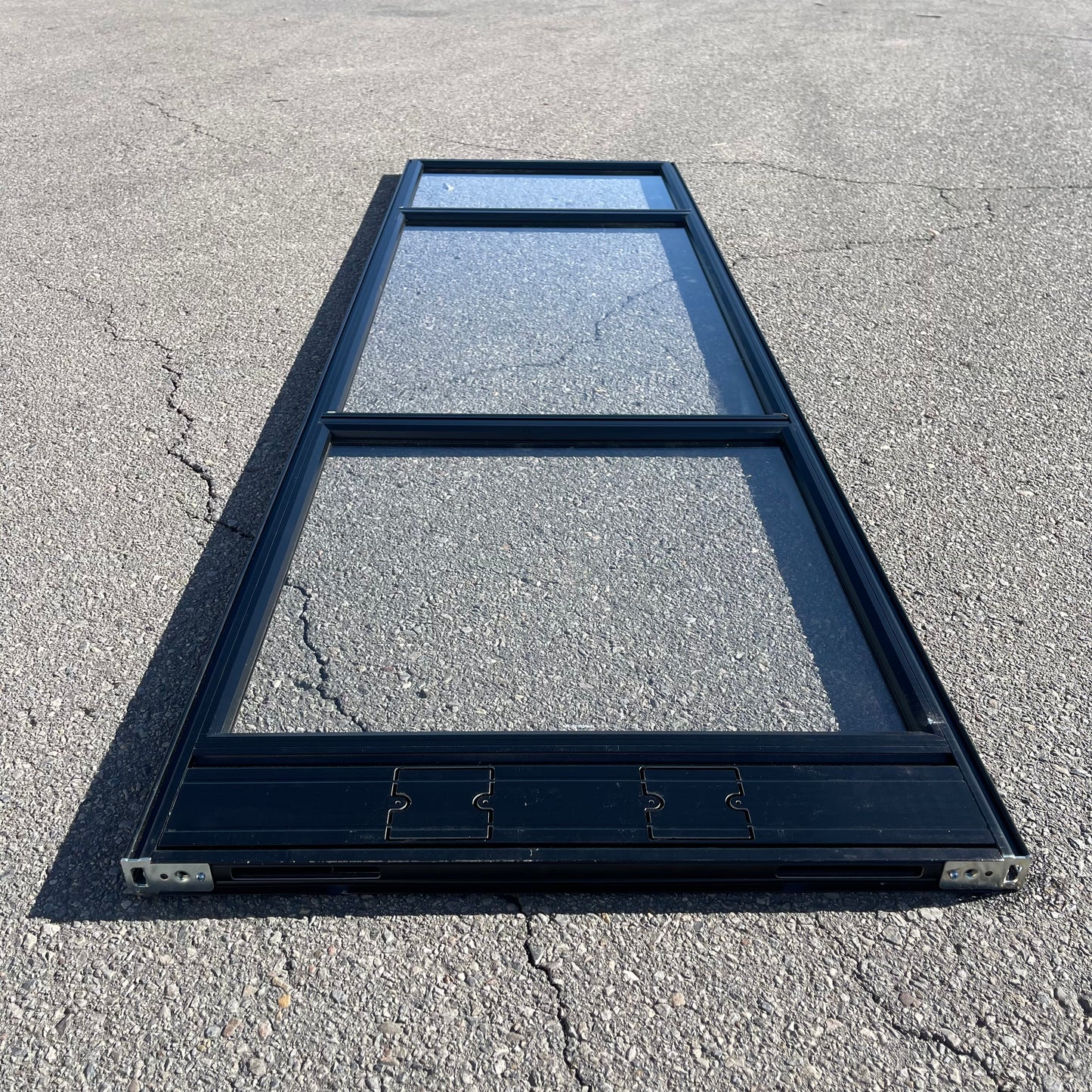 Z@ (11 Pack!) MODERN OFFICE Main Partitions W/ Raceway 7’x2’ Black & Clear