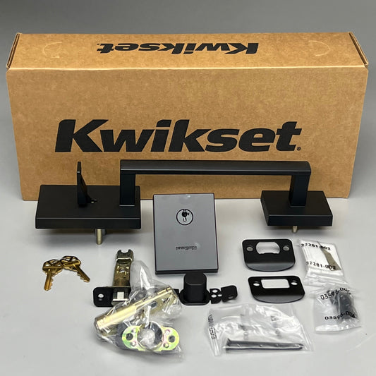 KWIKSET San Clemente Single Cylinder Keyed Entry Handleset w/ SmartKey (Exterior Only) Black