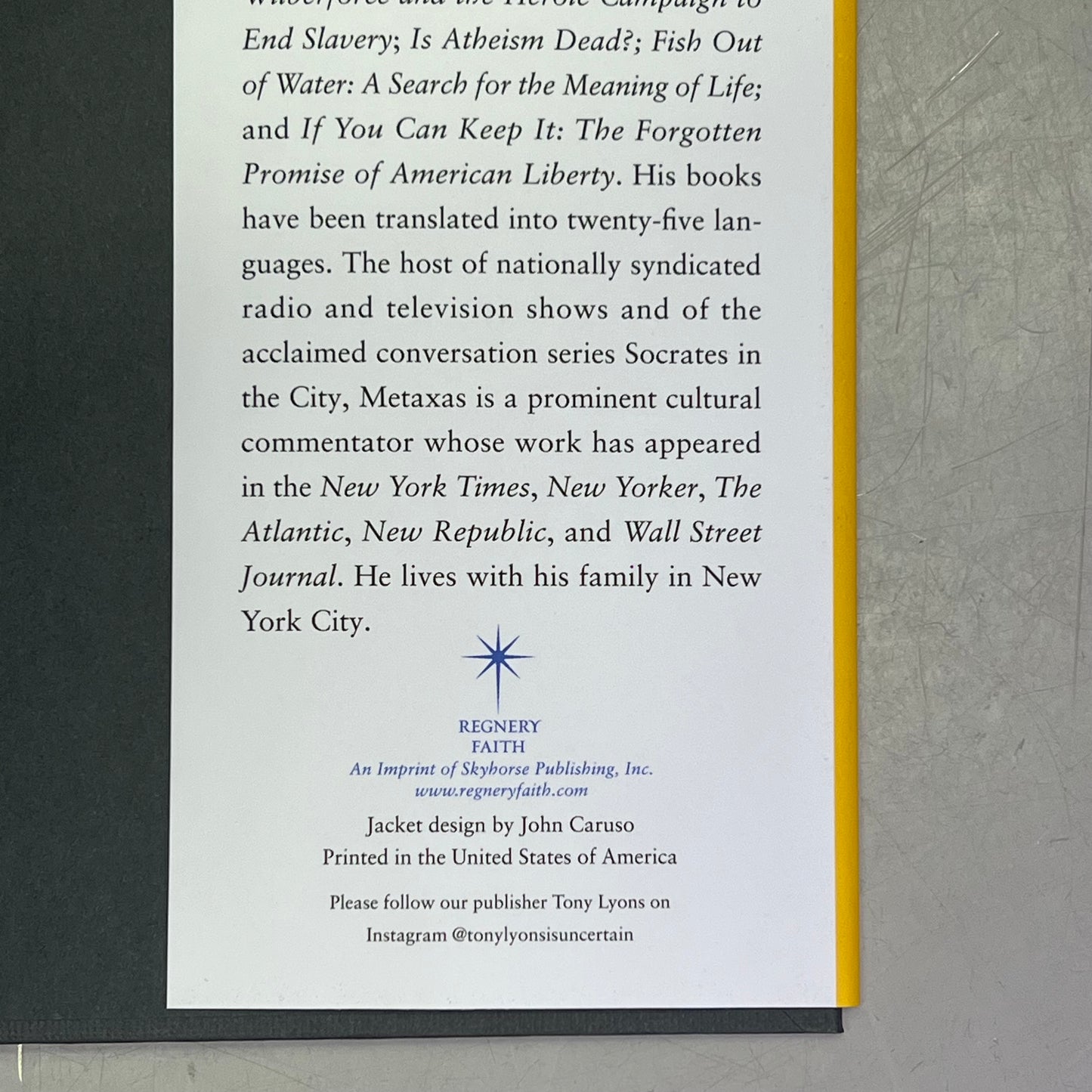 RELIGIONLESS CHRISTIANITY Gods Answer To Evil By Eric Metaxas Hardback Book