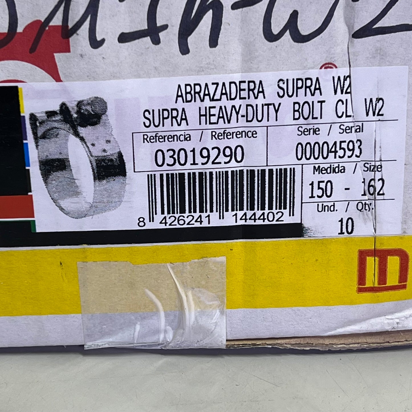 MIKALOR Supra Heavy Duty Bolt Clamp 430 SS 150-162mm 0.062" 03019290 150-162