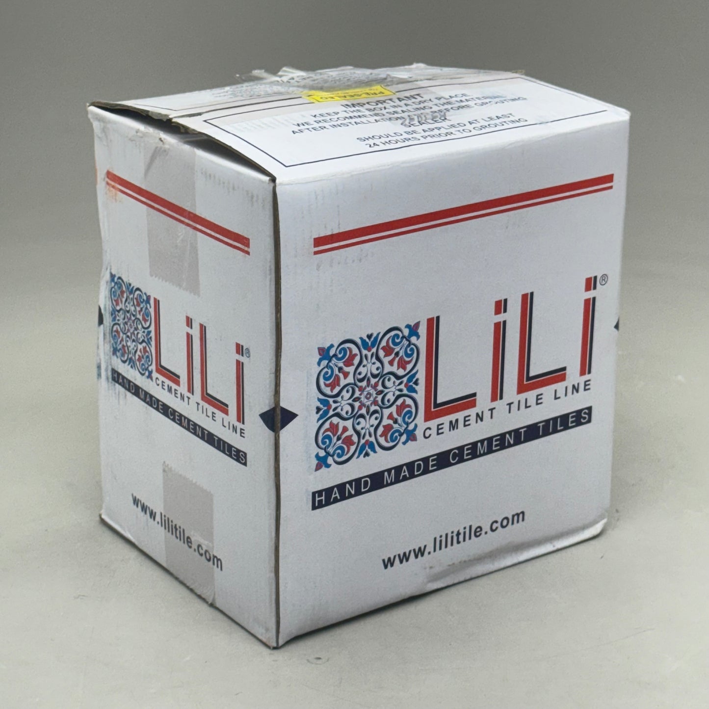 LILI Valentina Cement Tile (12 Pack) Sz 8”x8”x12” Various Colors