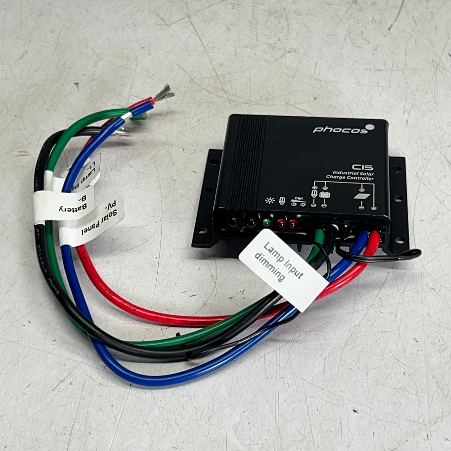PHOCOS Highly Ruggedized Solar Charge Controller 10 AMP Black CIS10-1-1-E