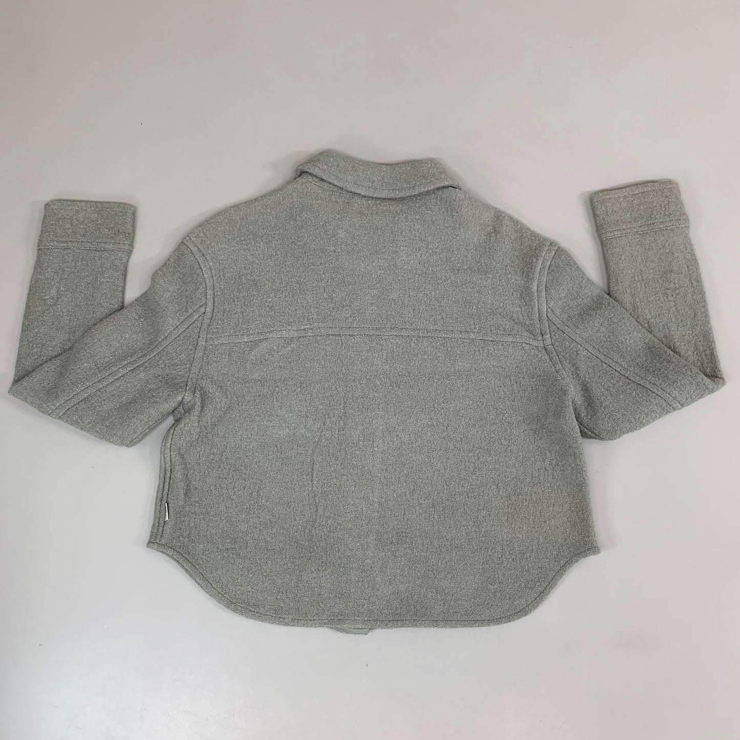 LEVI'S Front Button Cropped Jacket W/ Laydown Collar Women's Small Tea Green 595450040