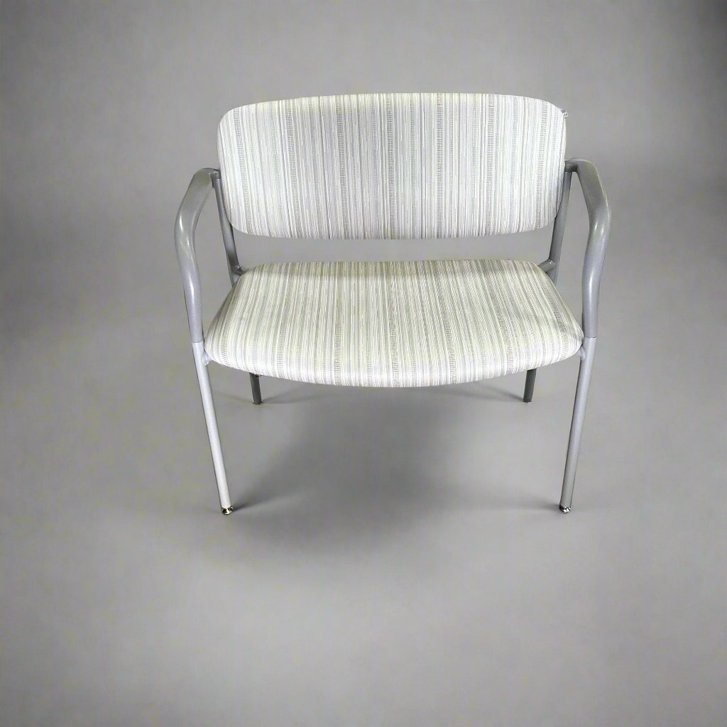 SitOnIt Office Chair 36"x32"x16" Cream Upholstery w/ Metal Frame