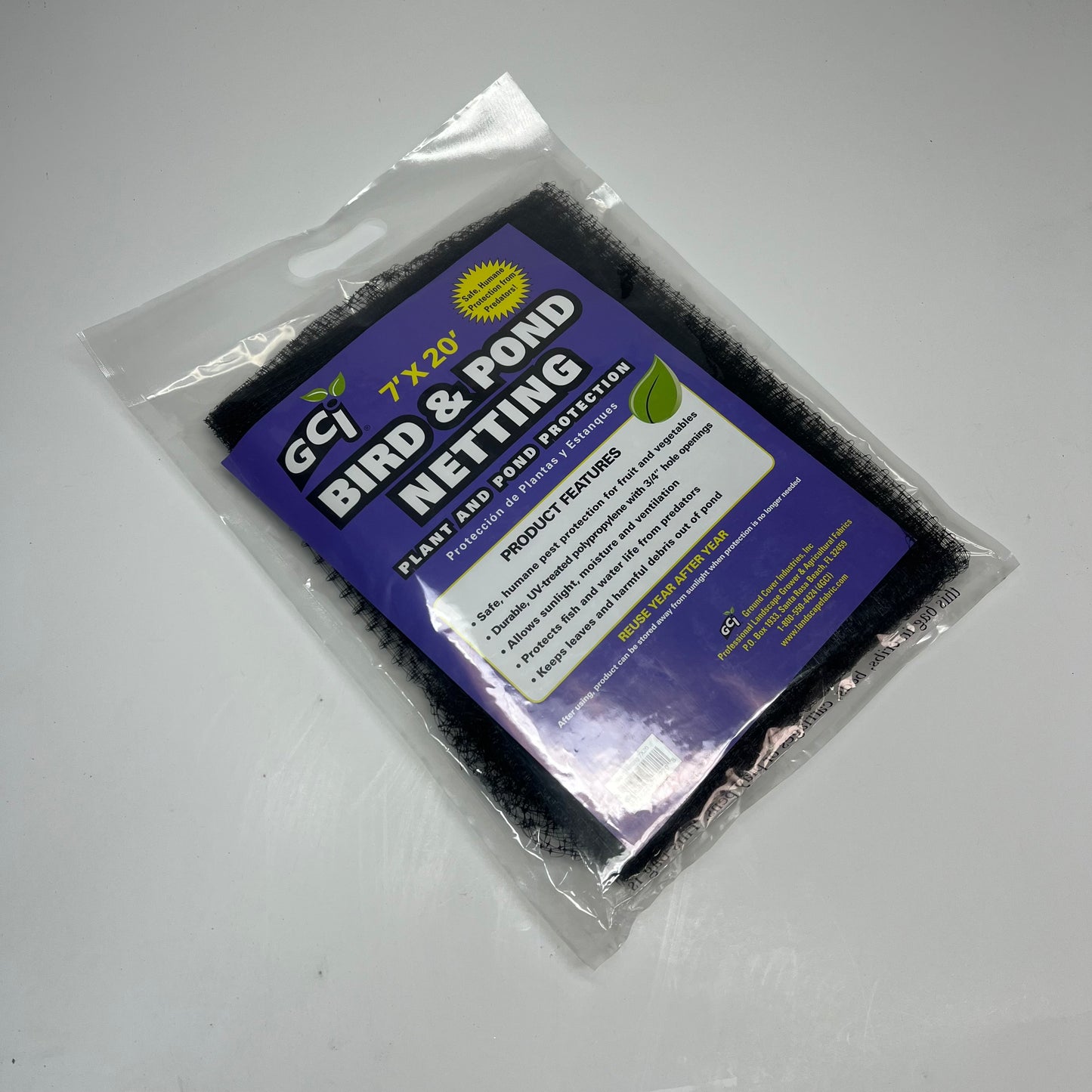 ZA@ GCI (2 PACK) Bird & Pond Netting Plant & Pond Protection 7'x20' Black 2913