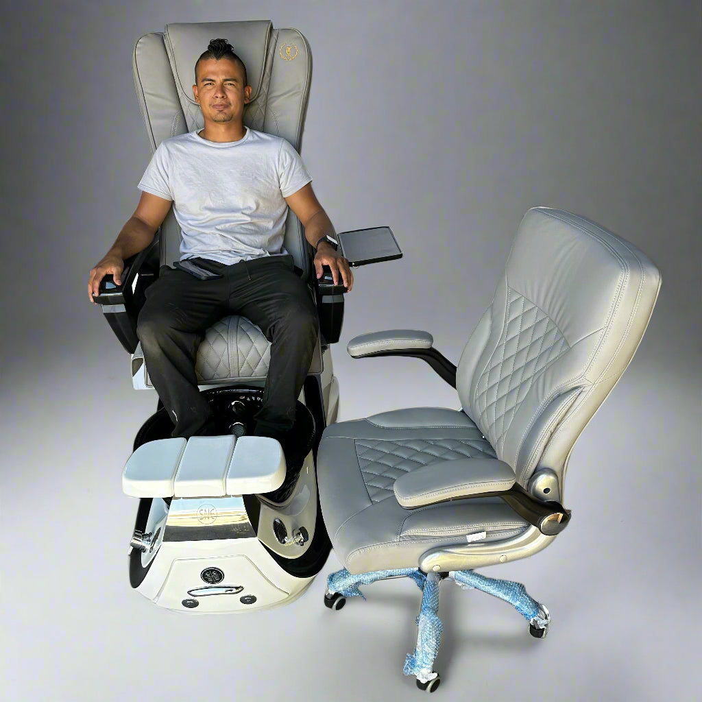 SNE Pedicure Spa Tub Sz 51" L x 46" W x 42" H, (3 Boxes) Light Grey SNE 201