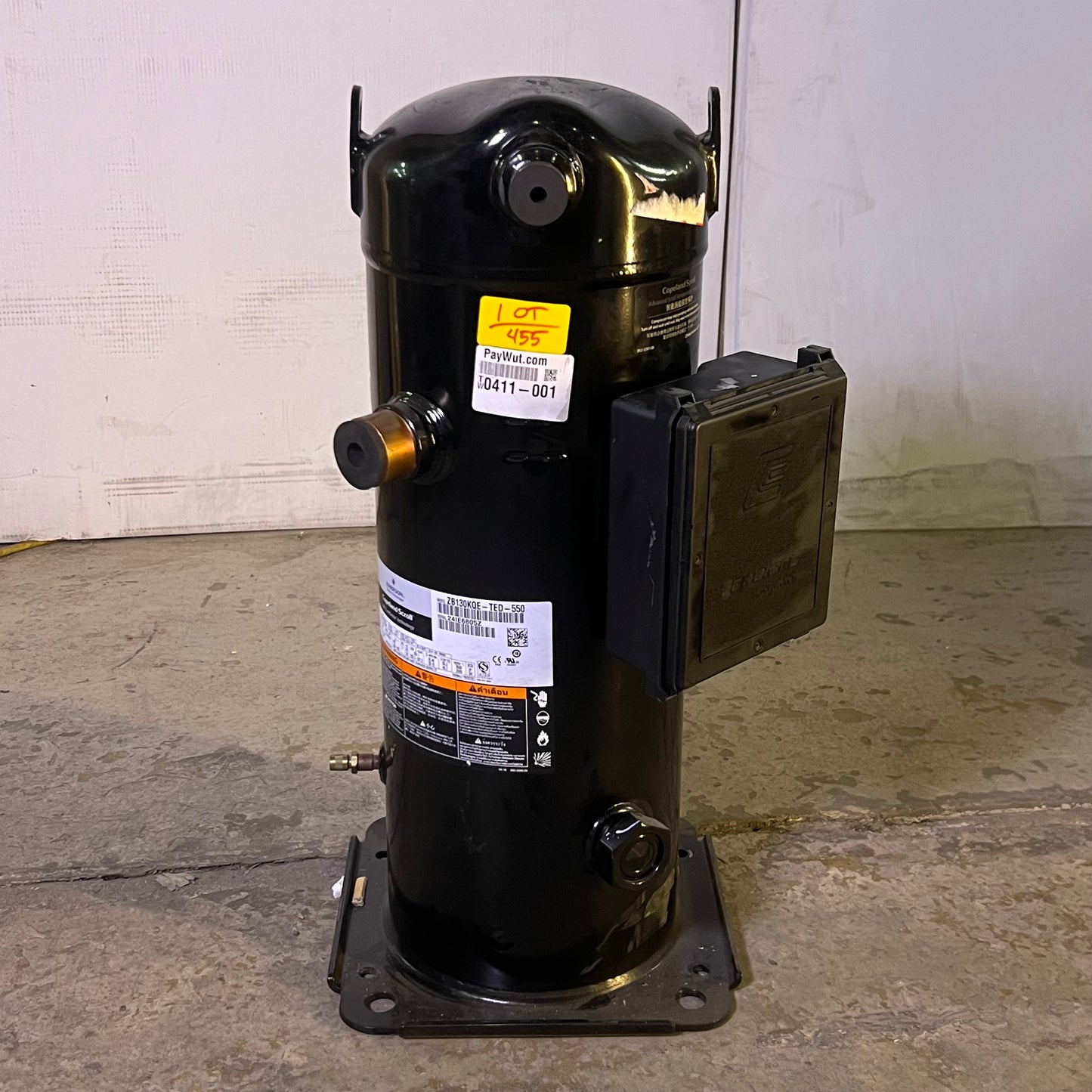 EMERSON Copeland Scroll Compressor 380/420v, Black ZB130KQE-TED-550
