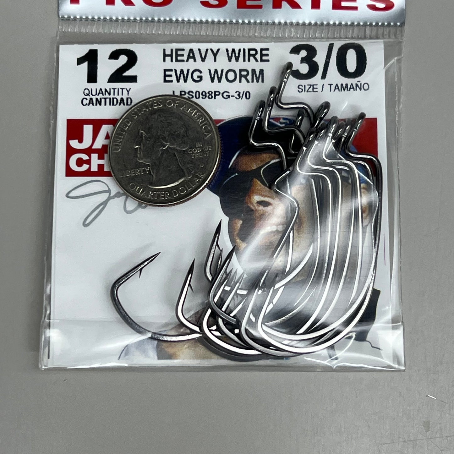 EAGLE CLAW(5 PACK) Round Bend EWG Worm Hook Platinum Blk #3/0 15pc LPS092PG-3/0