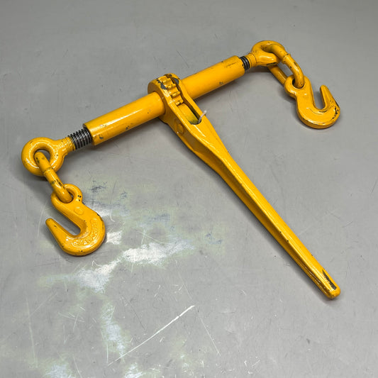 KINGCHAIN Ratchet Type Load Binder W/ Grab Hooks  5/16"-3/8" 5400lbs (Used)
