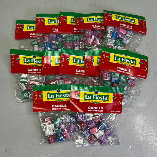 ZA@ LA FIESTA (12 PACK, 12 EACH) Canels Mexican Gum Candy Snack Food 2 oz