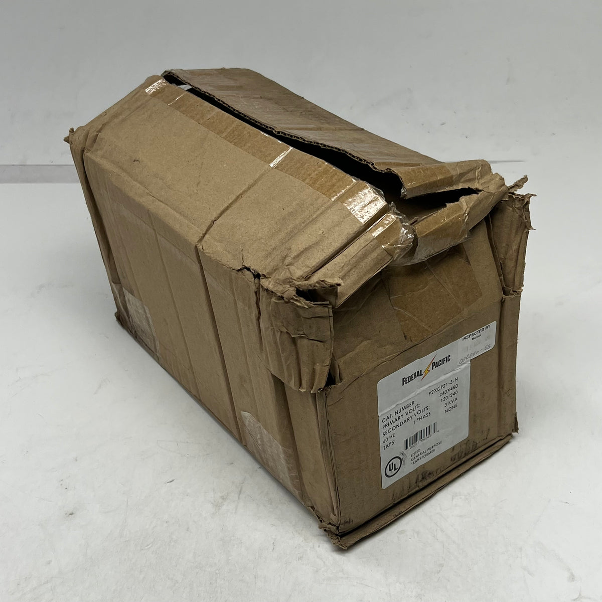 FEDERAL PACIFIC Dry-Type Transformer 60 Hz 3 KVA 120/240 Grey P2XCF21-3-N