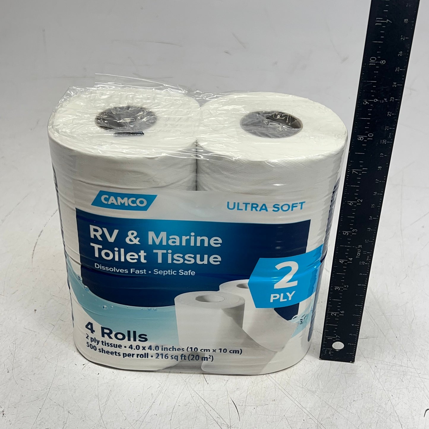 ZA@ CAMCO (4 PACK, 4 EACH) Rv & Marine Toilet Tissue  2-Ply 500 Sheets White 40274