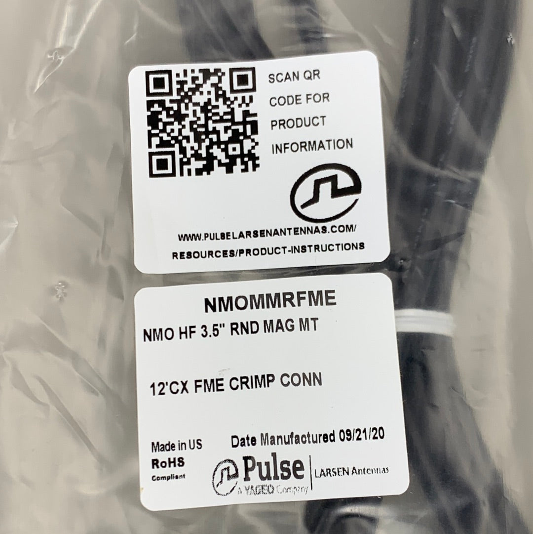 PULSE NMO 3.5 inch Round Magnetic Mount-12 Foot CX (RG-58U/A) FME NMOMMRFME