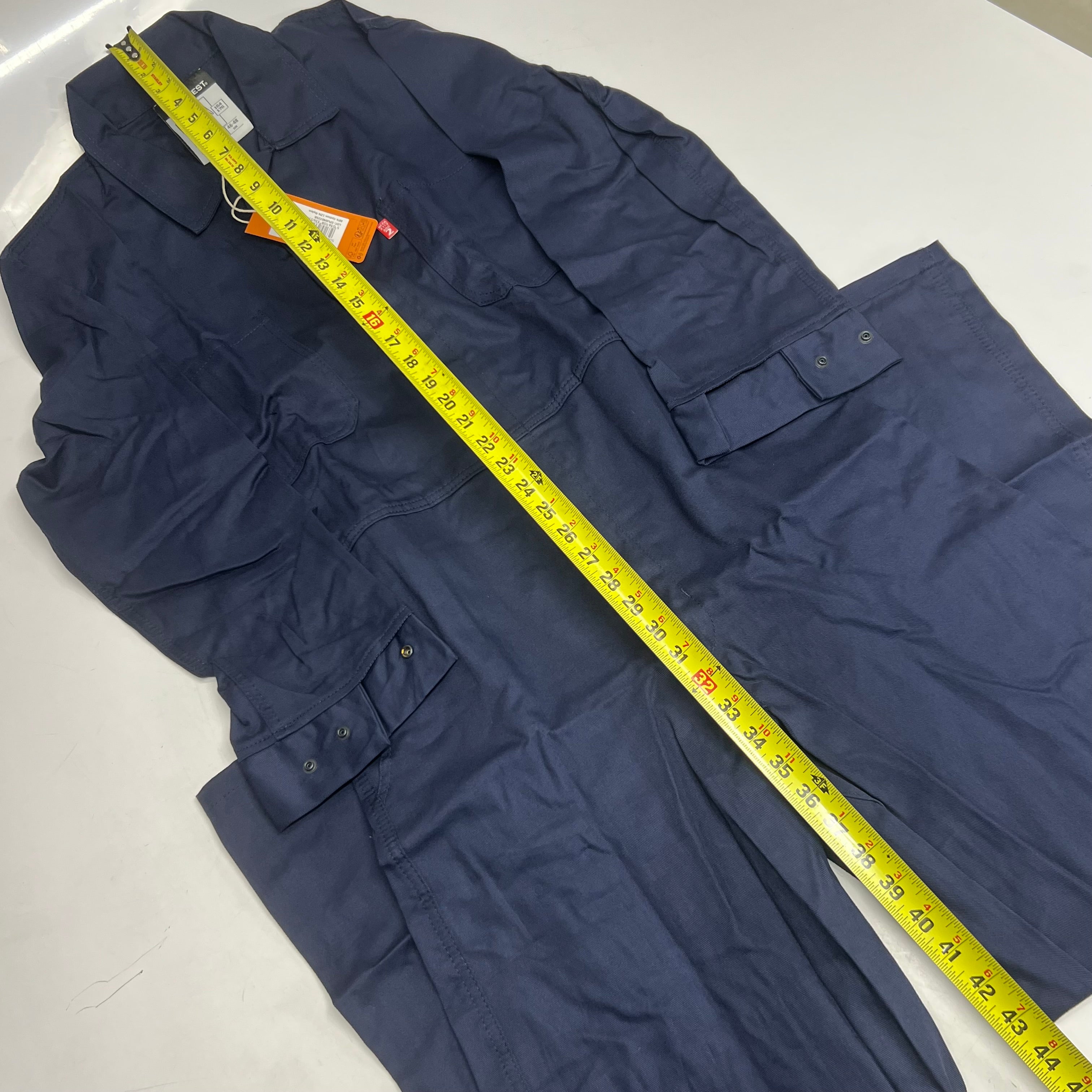 PORTWEST Bizflame 88/12 Classic FR Coveralls Sz Small, Navy UFR87