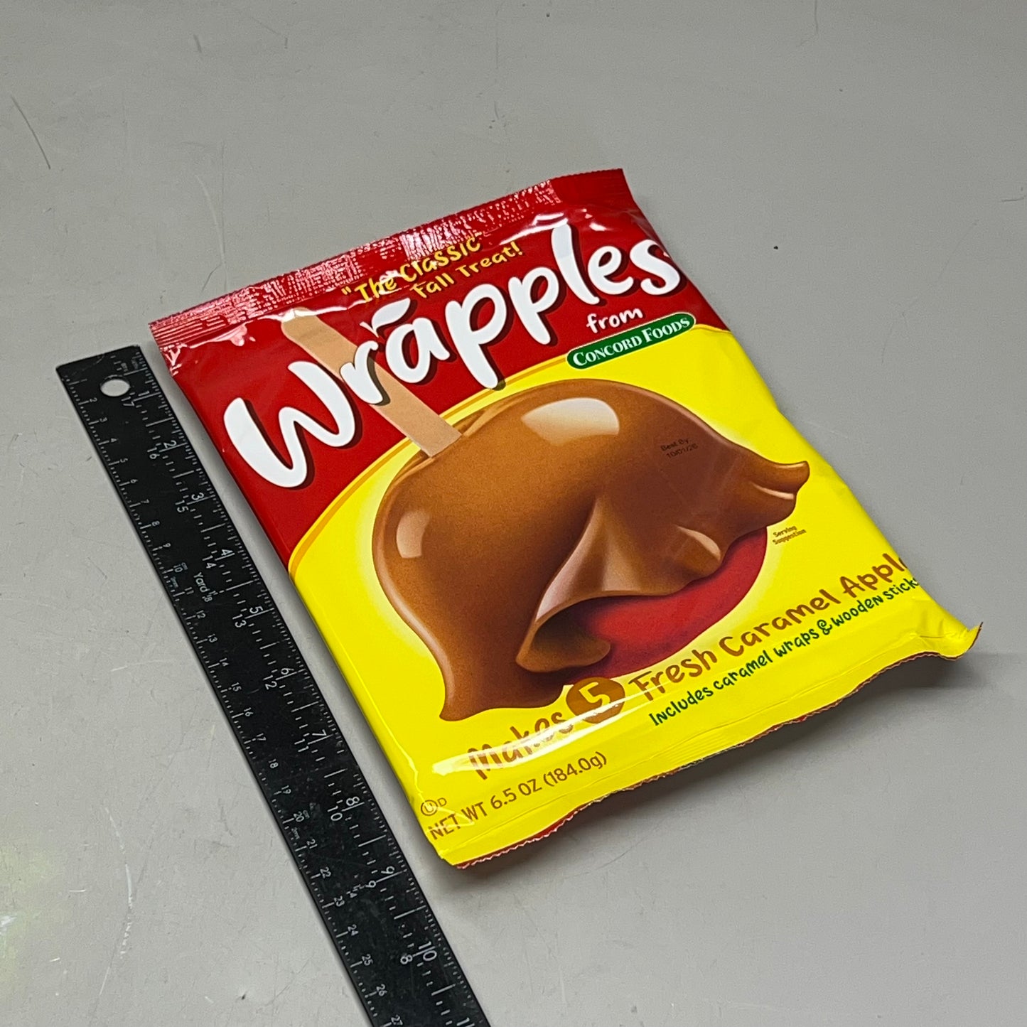 CONCORD FOODS (6 PACK) Wrapples Caramel Apple Wraps Makes 5 6.5oz BB 10/26