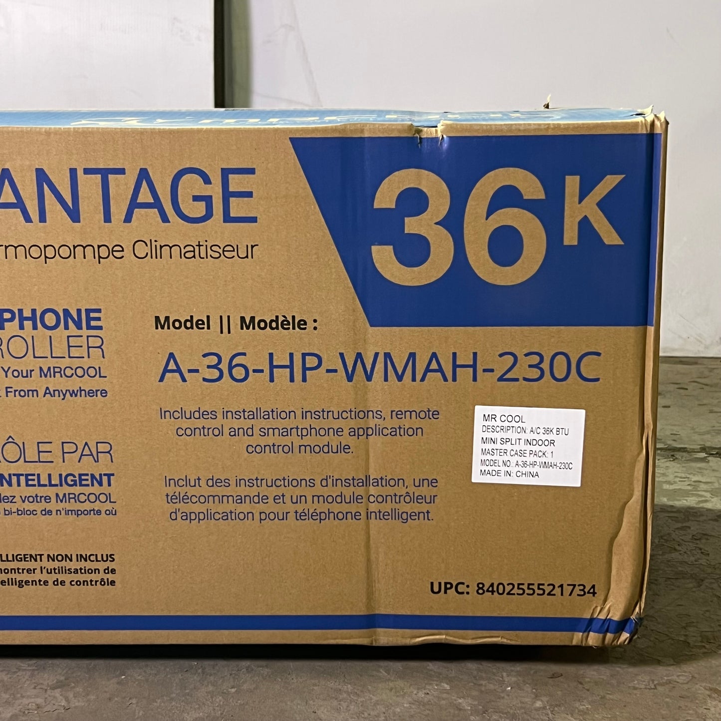 MRCOOL Heat Pump Air Conditioner 36000 BTU White A36HPWMAH230C (New Other, Aesthetic Damage)