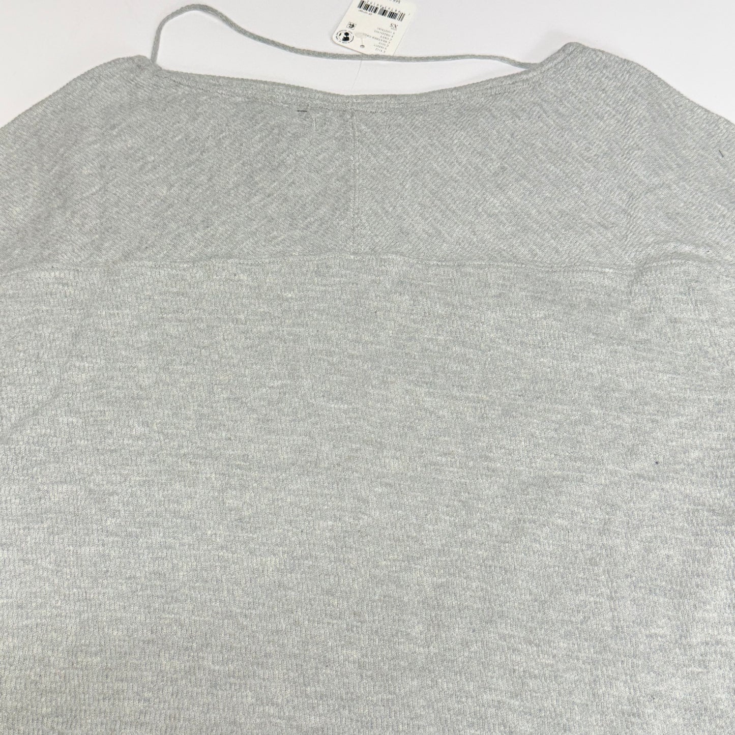 FREE PEOPLE Jess Long Sleeve Sz XS Textured Cotton Blend - Heather Grey 100275080