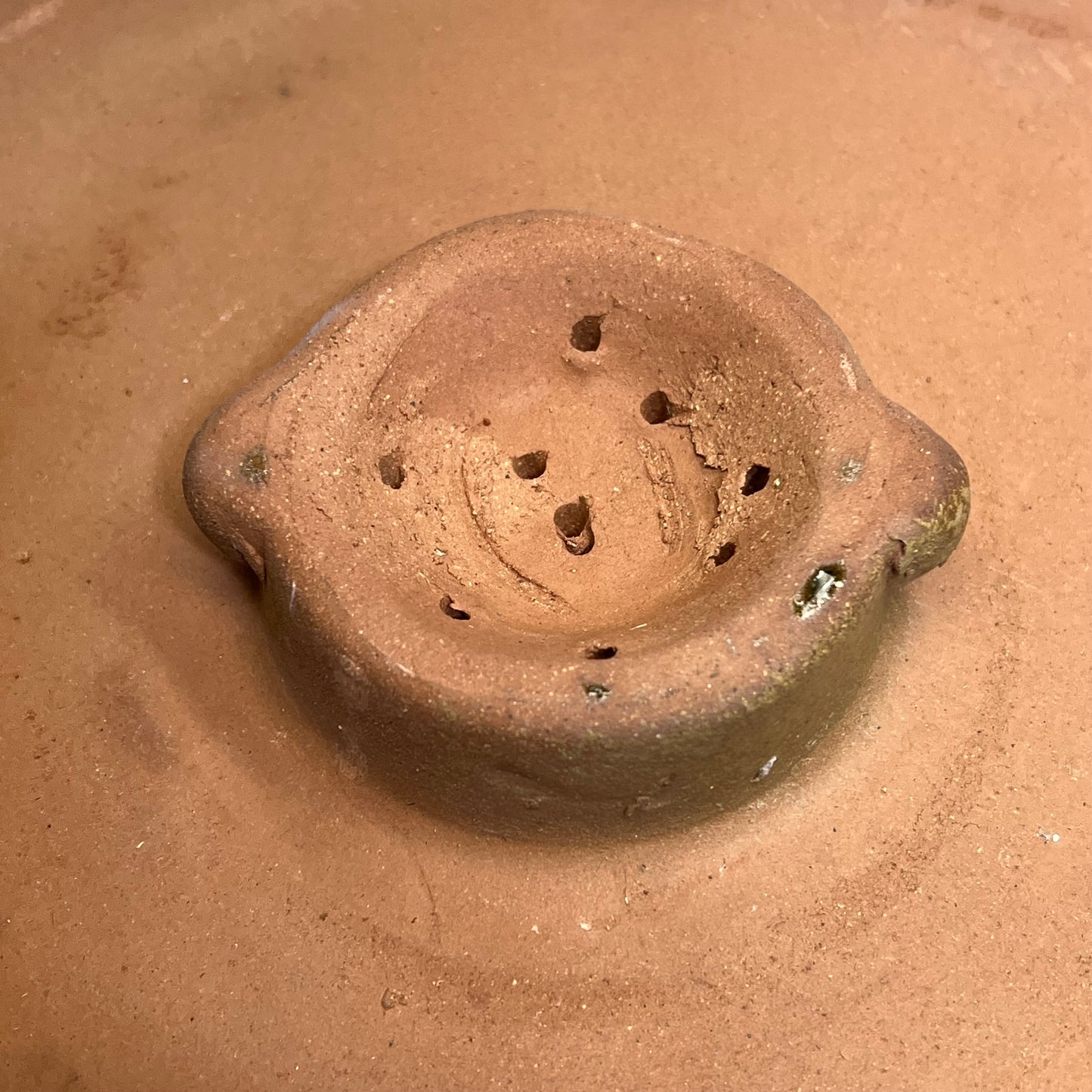 ZA@ Glazed Pottery 2 Piece Swirl Bird Bath 22" L x 20" Dia  Aqua Blue/Navy A