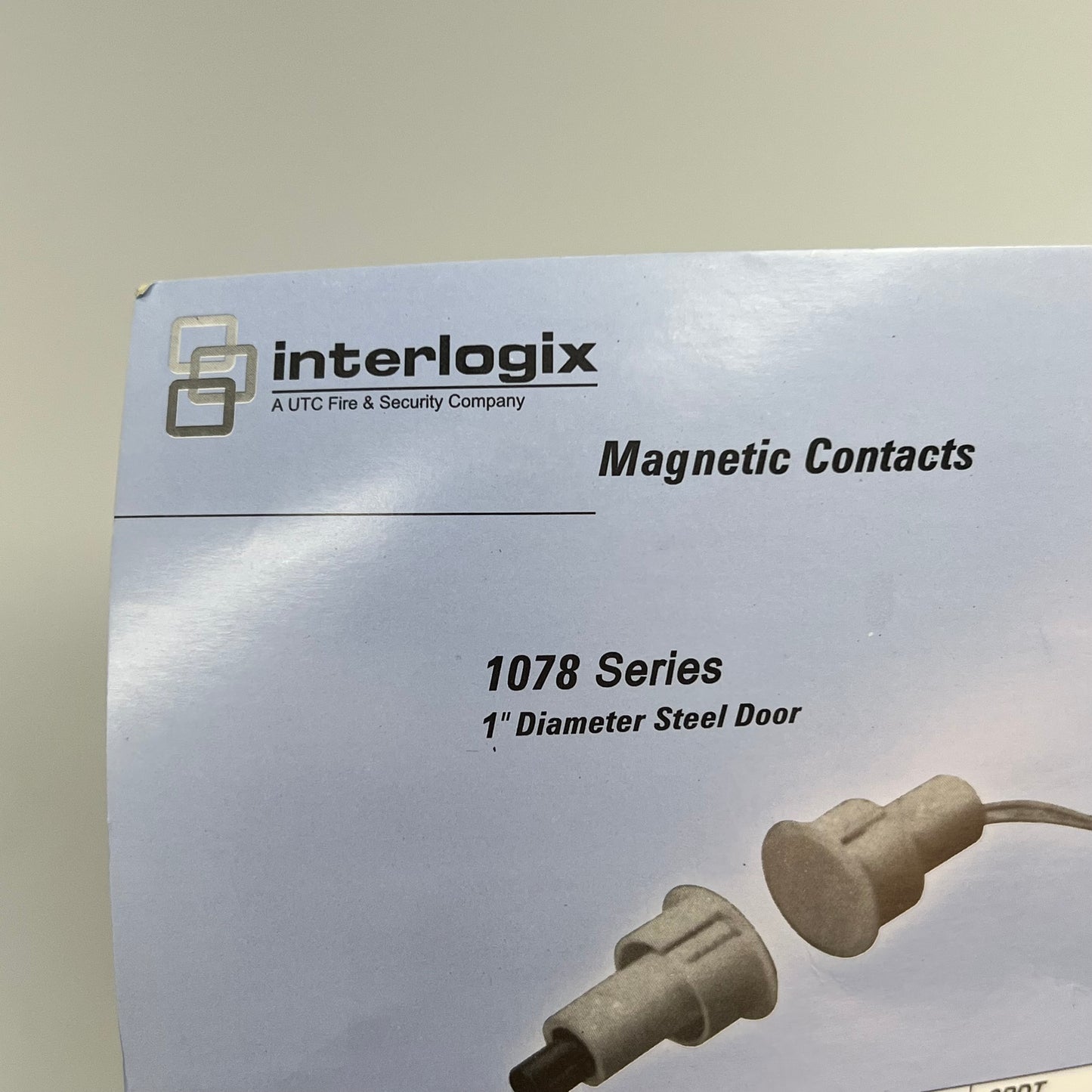 INTERLOGIX Recessed Steel Door Magnetic Contacts 1078 Series White 1078W-N