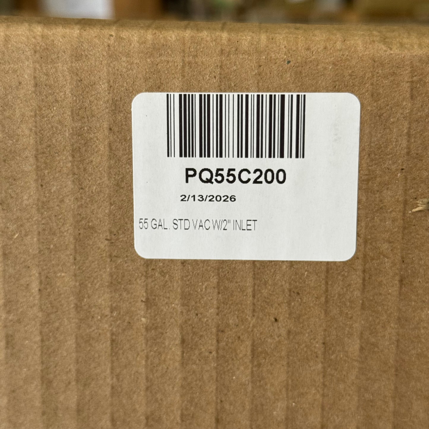 ZA@ GUARDAIR 55 Gal. Standard Vacuum W/2" Inlet PQ55C200 (New)