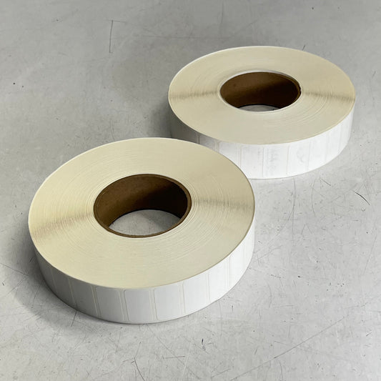 (2 ROLLS, 7,500 EACH) Mini Direct Thermal Labels 1.5"x0.75" 3" Core MERC2089
