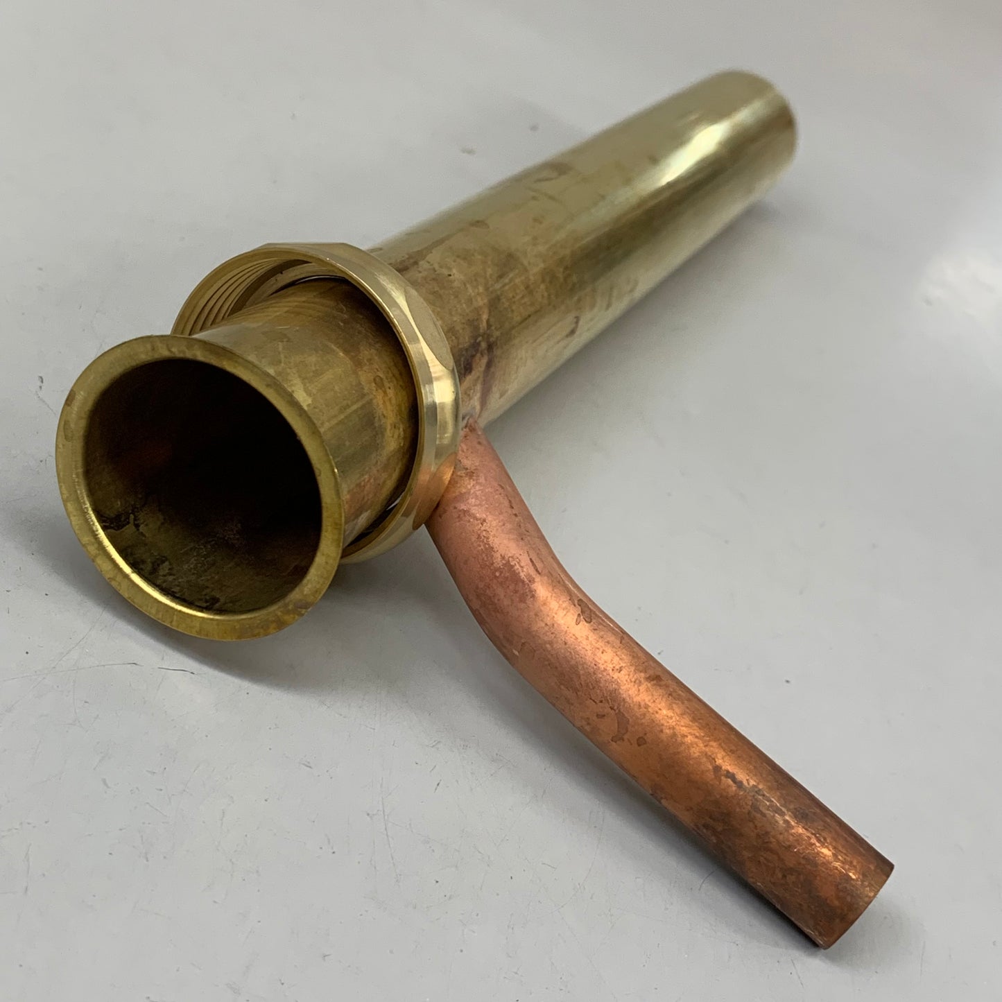 DEARBORN Dishwasher Tailpiece W/ Brass Nut 1 1/2" Sweat Branch Brass 813B-3