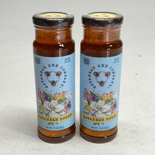 SAVANNAH BEE COMPANY (2 PACK) Local Savannah Honey Made In Usa 12oz BB 01/31
