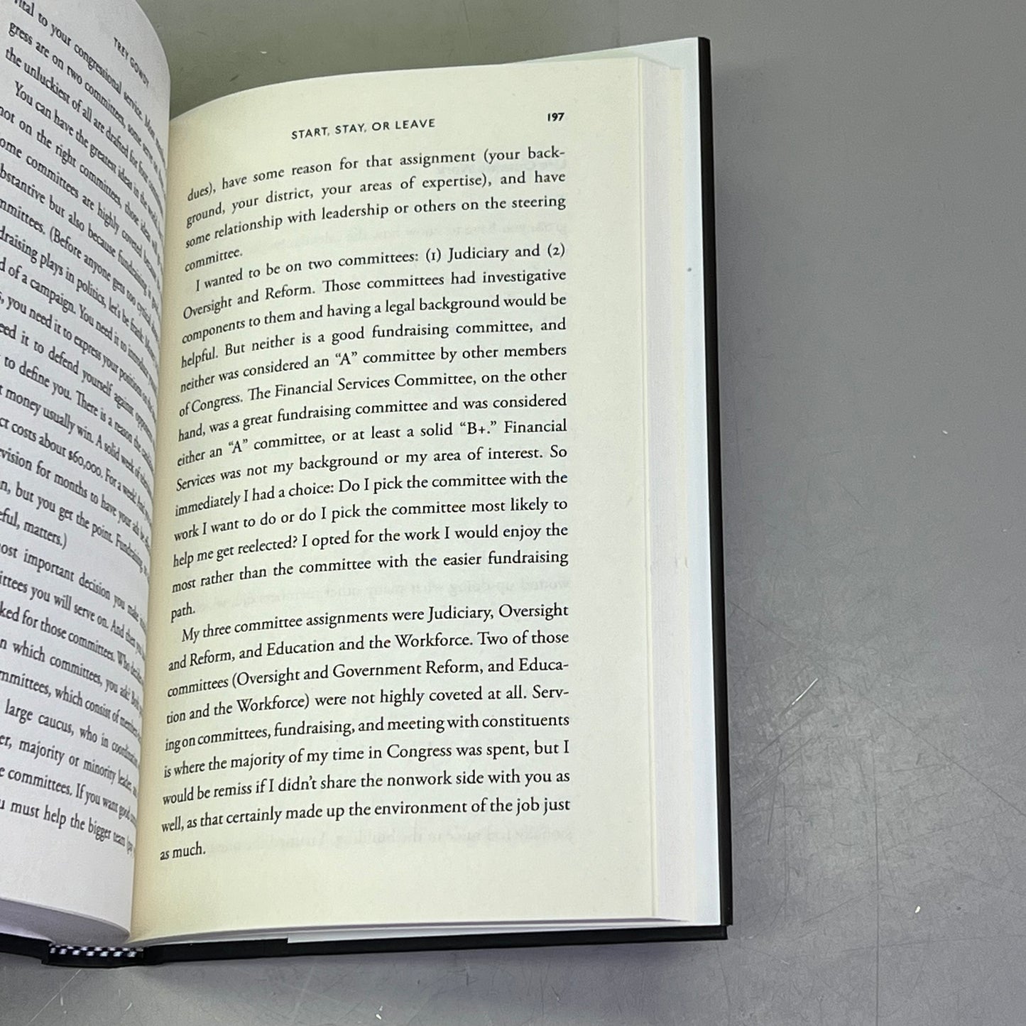 START, STAY, OR LEAVE The Art Of Decision Making By Trey Gowdy Hardback Book