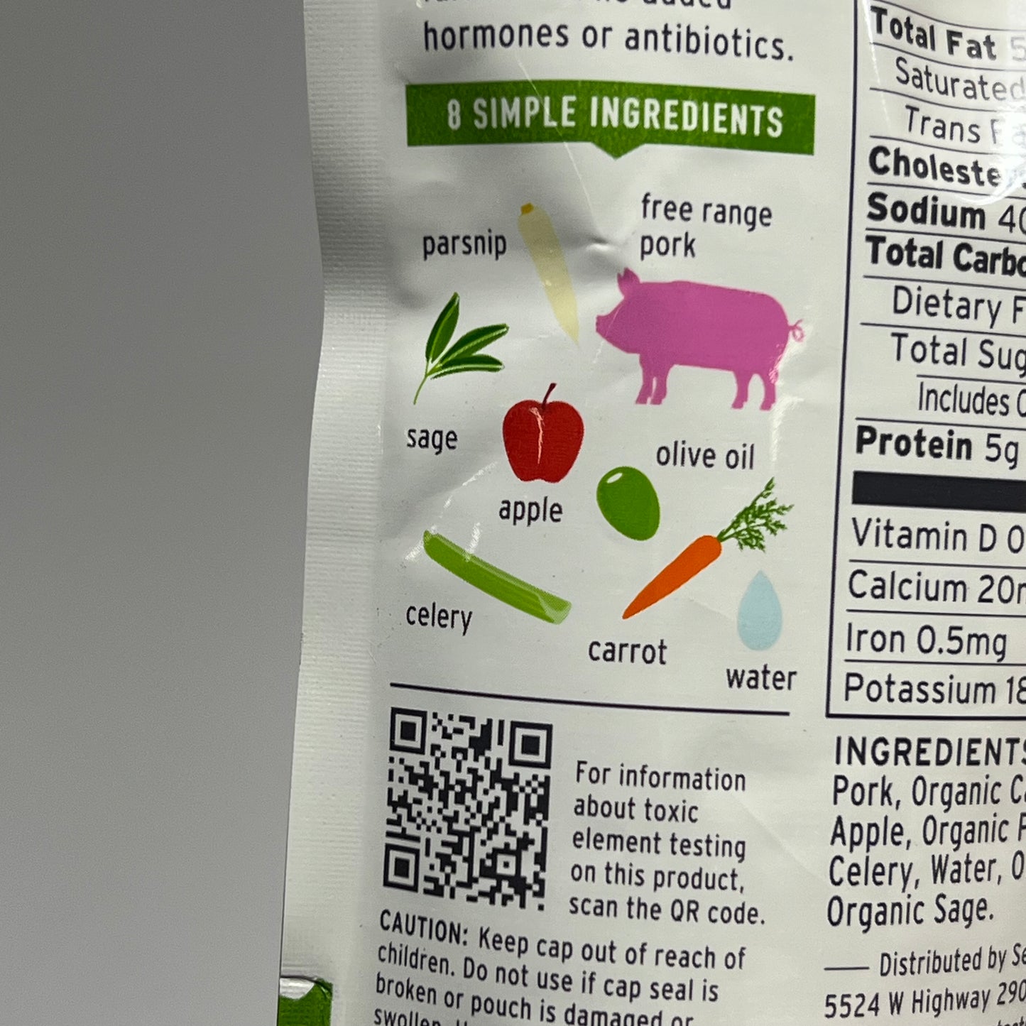 SERENITY (6 PACK) Free Range Pork + Apple, Carrots & Sage Pouches 3.5oz BB 09/27