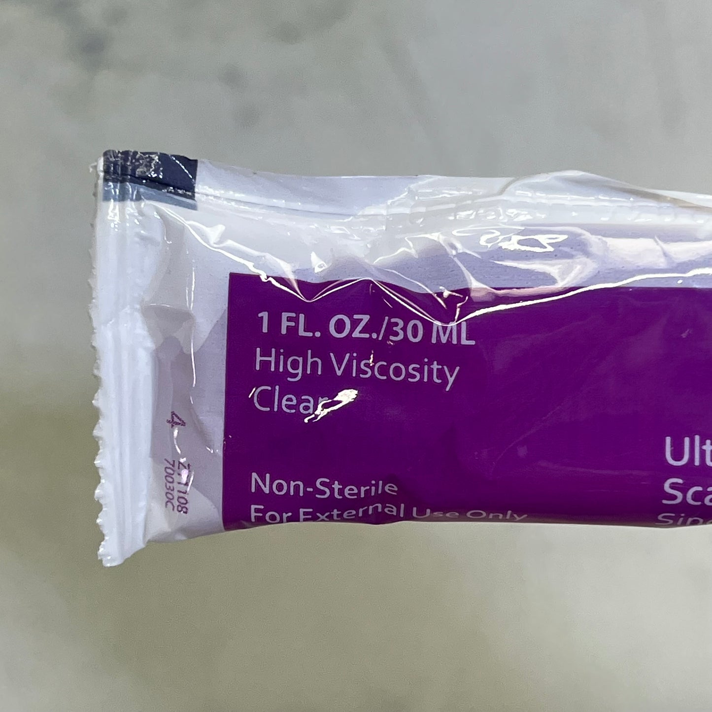 ZA@ CLEAR IMAGE (100 PACK, 1 Fl Oz Each) Singles Lite Ultrasound Gel Packets High Viscosity Clear