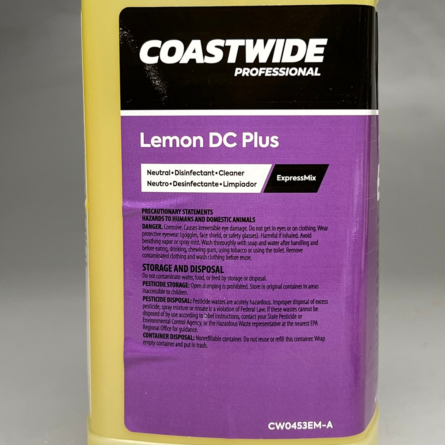 ZA@ COASTWIDE PROFESSIONAL (2 Pack) Concentrate Cleaner Lemon DC Plus 3.25 L C
