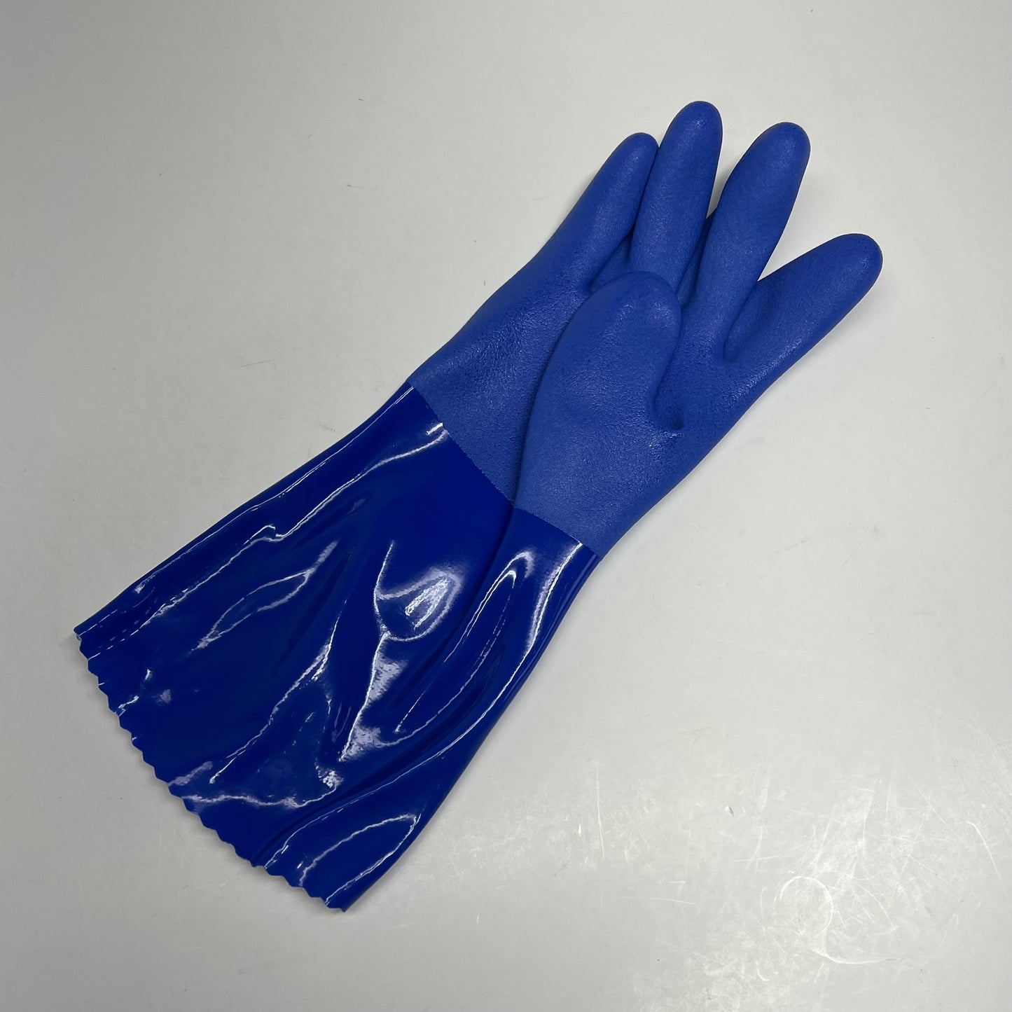 SHOWA Atlas 660 Rough Finish Triple Dipped Pvc Coating Gloves Unisex Sz XL Blue