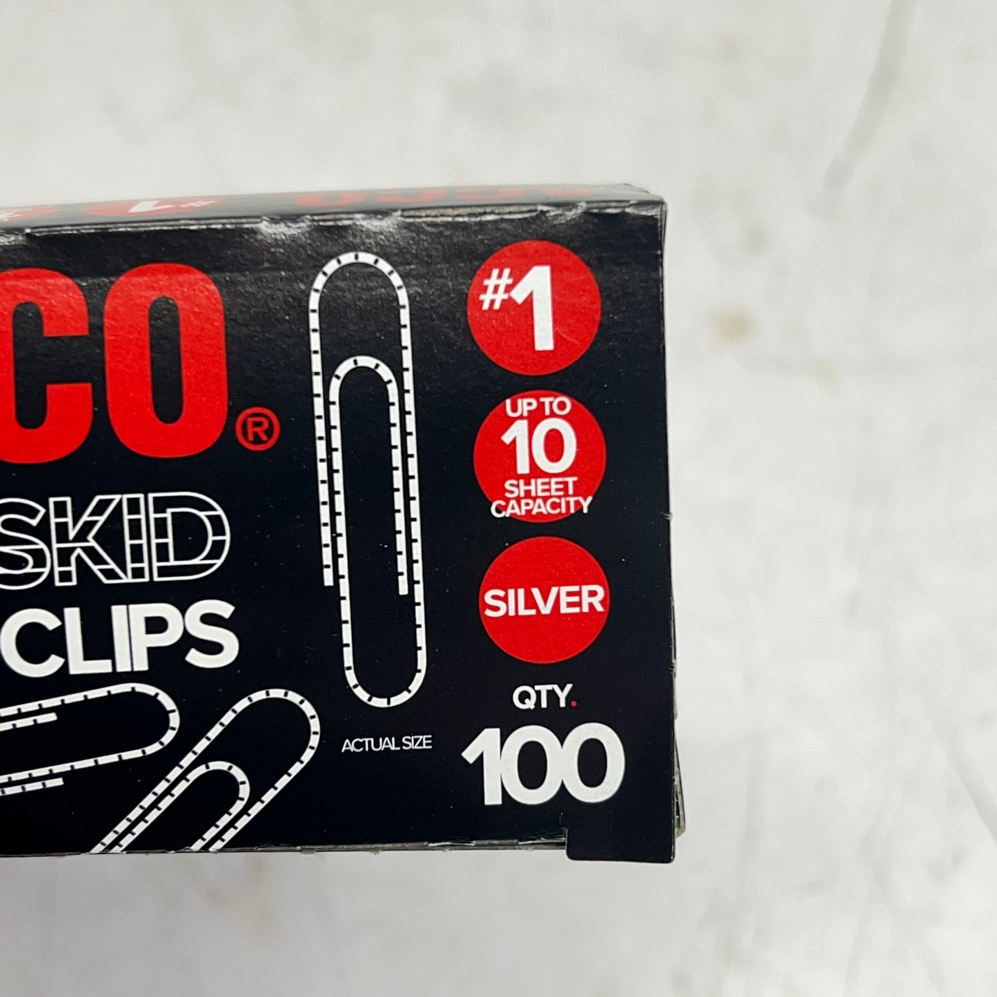 ACCO (5 PACK, 100 EACH) Non-skid Paper Clips Corrosion Resistant 1.3"L 72385H