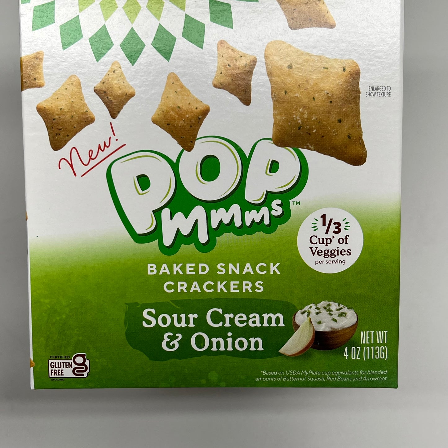 ZA@ SIMPLE MILLS (6 PACK) Pop Mmms Baked Snack Crackers Sour Cream & Onion 4oz 10/29/2026