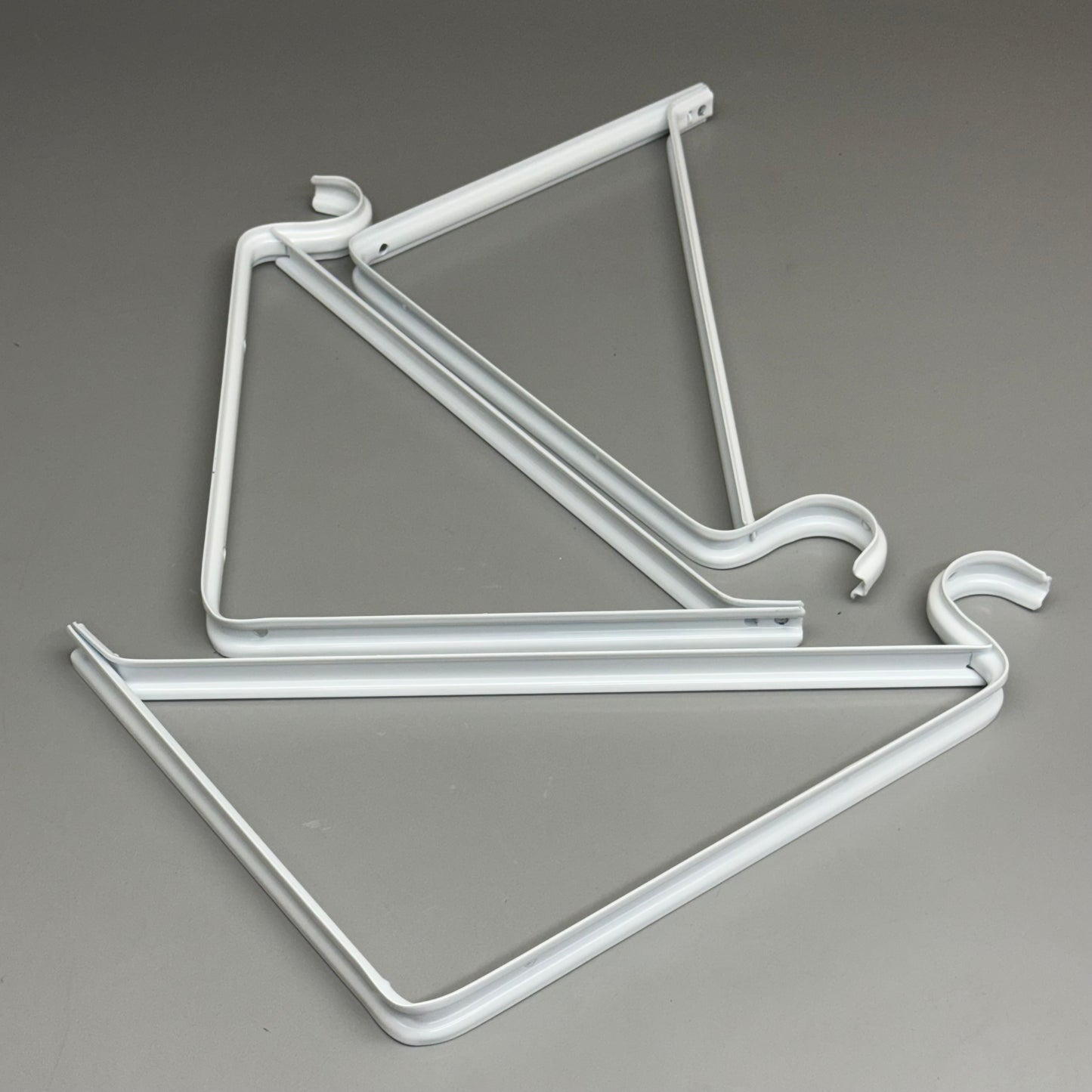 DESIGNHOUSE 3PK Shelf and Rod Bracket 13”Lx9”W Iron White