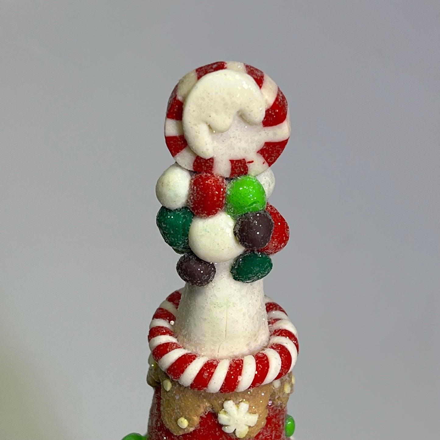 GERSON (SET OF 3) Clay Dough Holiday Candy Tree COLLECTABLES 15"x4" Multicolor