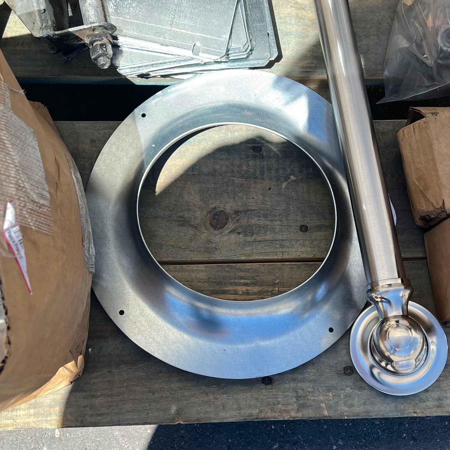 ZA@ Pallet of MIXED Hardware, Brackets, Electrical, Display Set Up Parts W/ Case & More (AS-IS)