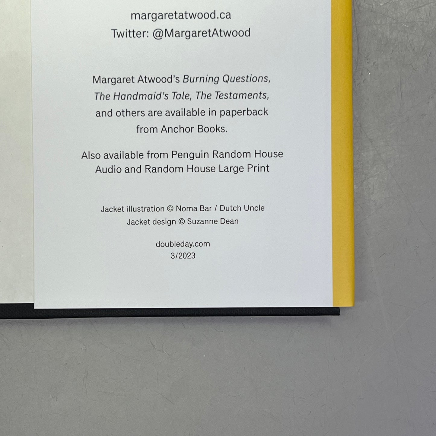 OLD BABES IN THE WOOD Stories Hardback By Margret Atwood National Bestseller