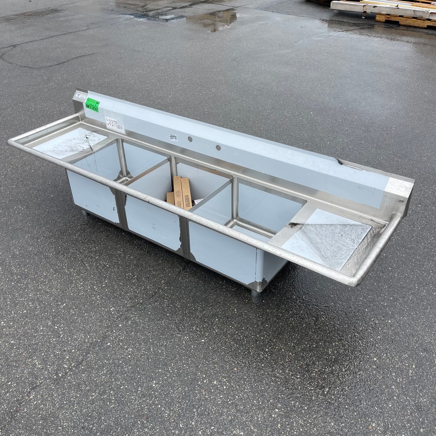 Z@ STEELTON Commercial 3 Compartment Sink 19” 18-gauge Stainless Steel 522CS31818LR