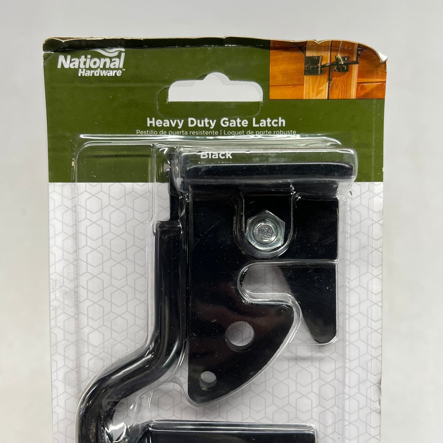 NATIONAL HARDWARE Adjust-o-Matic Heavy Duty Gate Latch 8" Black N101-394