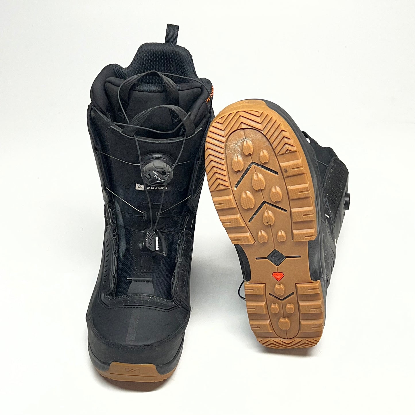 ZA@ SALOMON Malamute Dual Boa All Mountain Snowboard Boots Men's Sz 11 Black (As-Is)