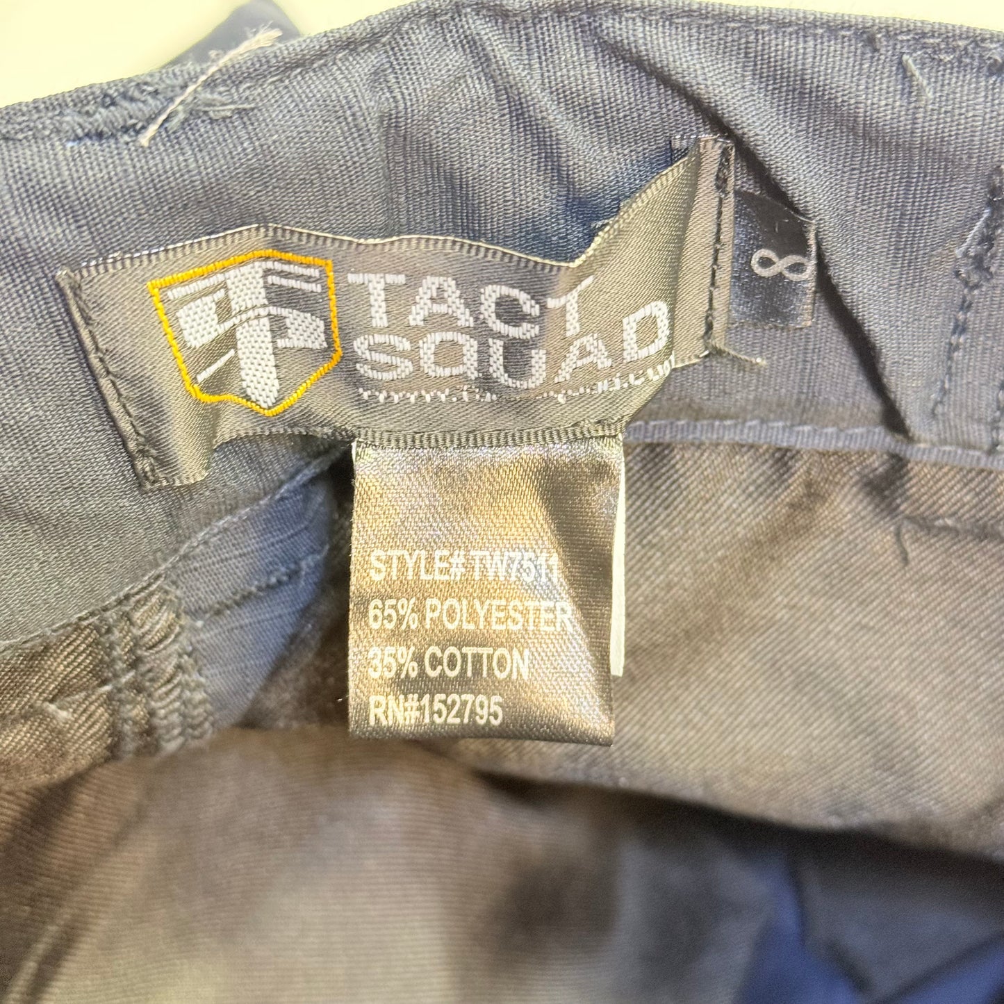 TACT SQUAD Tact Stretch Mini Ripstop Trouser Poly/Cotton Men's Sz 16 Dk Navy T7511